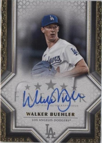 topps mlb five walker Buehler auto 大谷 : 2022 Topps Chrome Pinstriped #P-25 Walker Buehler Los